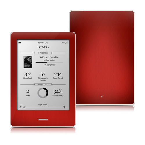 DecalGirl KOBT-REDBURST Kobo E-Reader Touch Skin - Red Burst