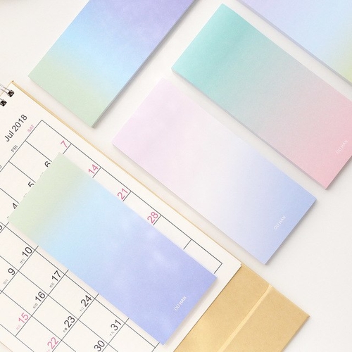 Thicken Cute kawaii Gradient color memo pads