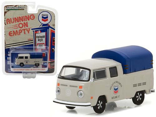 1974 Volkswagen T2 Double Cab Pickup with Canopy Chevron 1/64 Diecast