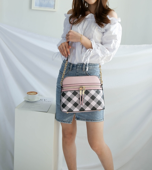 Suki Checkered Crossbody Handbag