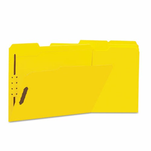 Universal 13524 Manila Folders- 2 Fasteners- .33 Tab- Letter- Yellow- 