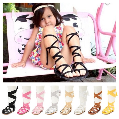High Gladiator Sandals Summer pu Leather Hard