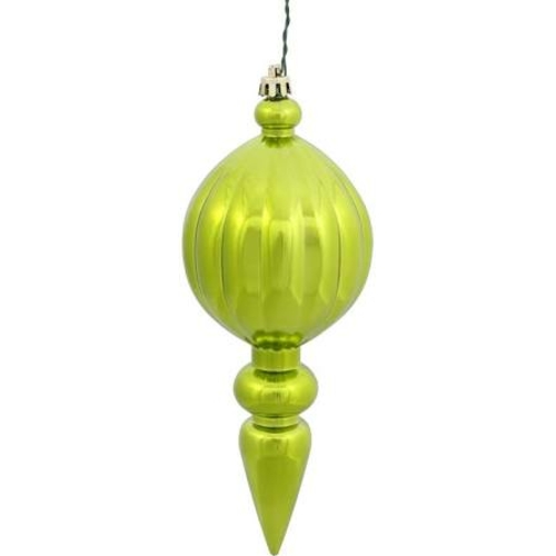 Vickerman N150687DSV 14 in. Pewter Shiny Finial UV Drilled Christmas O