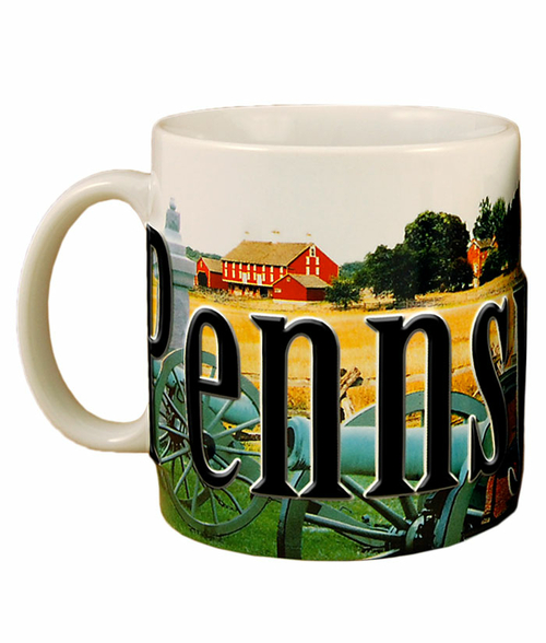 Americaware SMPEN01 Pennsylvania 18 oz Full Color Relief Mug