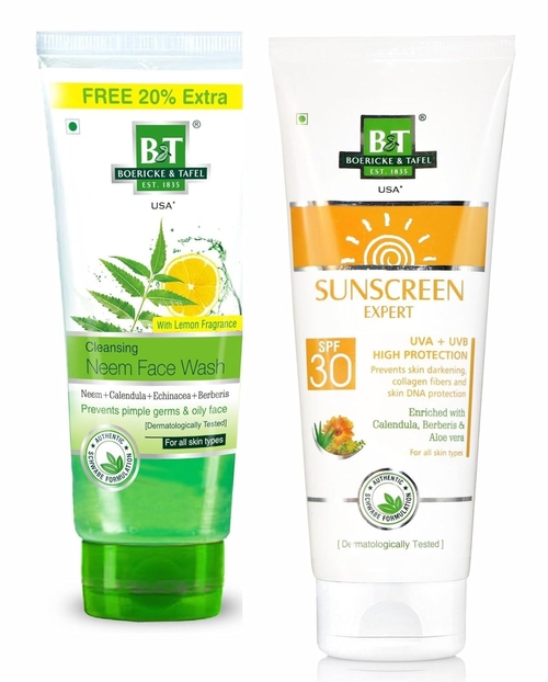 FACE WASH & SUNSCREEN COMBO Pack of 2