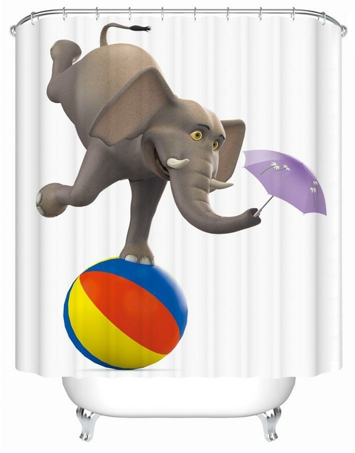 Main Foolish Elephant Character Shower Curtain image