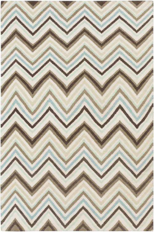 Surya Rug FT305-58 Rectangular Baby Blue Area Rug 5 x 8 ft.