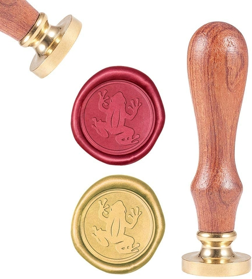 Sealing Wax Stamps Frog Pattern Retro Wood Stamp Wax Seal