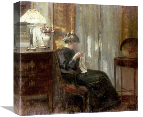 Global Gallery GCS-266575-16-142 16 in. A Woman Sewing in an Interior 