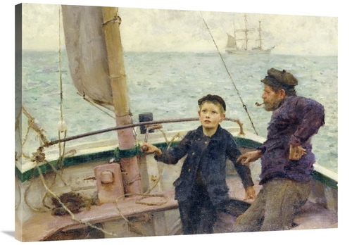 Global Gallery GCS-267429-40-142 40 in. The Steering Lesson Art Print 