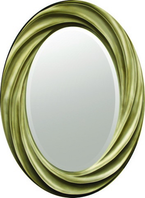 A&A Art Gallery 3-0231 Champagne Oval Beauty Mirror