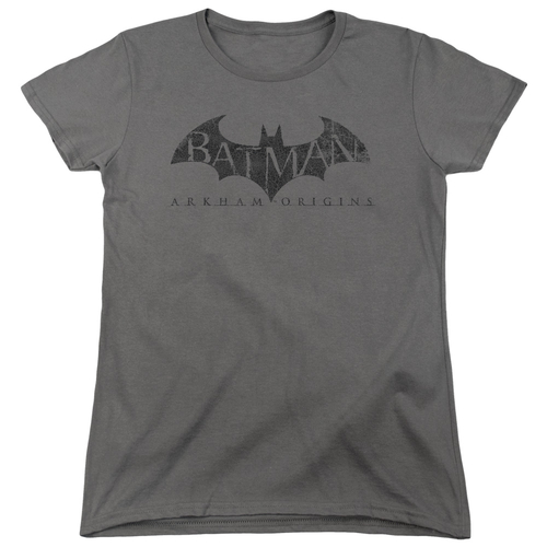 Trevco BAO102-WT-4 Batman Arkham Origins & Crackle Logo Womens Cotton 