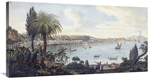 Global Gallery GCS-266483-44-142 44 in. View of Naples & Vesuvius Art 