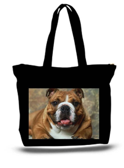 Bulldog Large Tote Grocery & Stuff Bag