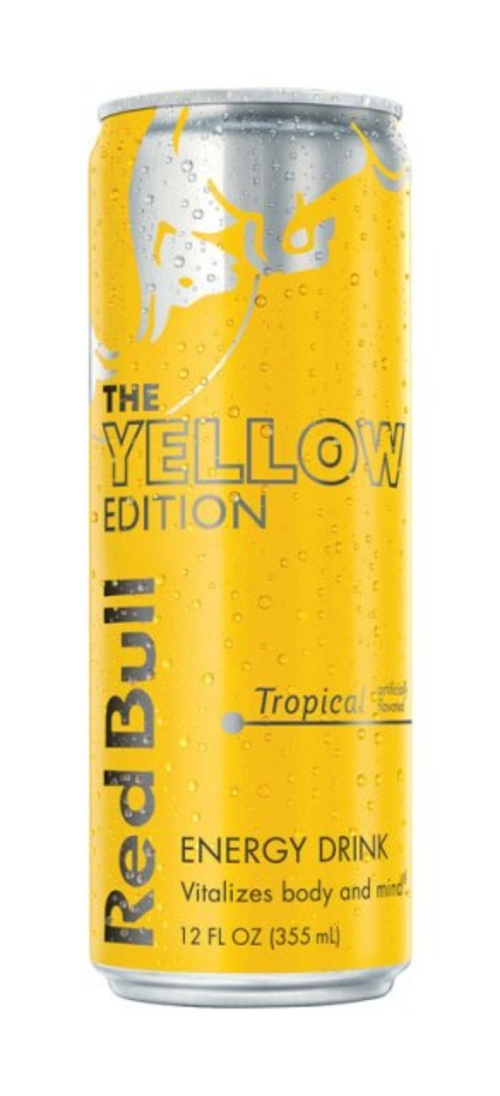 Red Bull 611269113570 Yellow Edition - Tropical - 12 oz- pack of 24