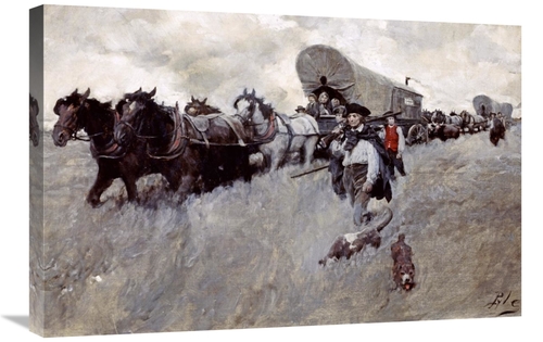 Global Gallery GCS-268431-30-142 30 in. The Connecticut Settlers Enter