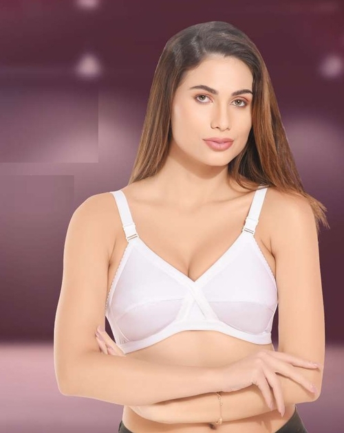 Main Everyday Cotton Cmfort B Cup Bra  (Size-30) (Color-WHITE) image