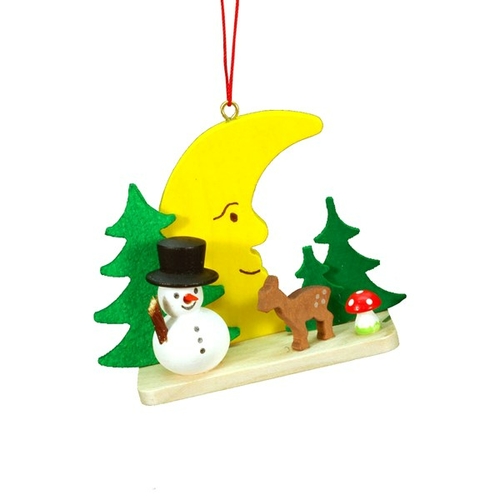 ULBR 10-0833 Christian Ulbricht Ornament - Snowman on Moon