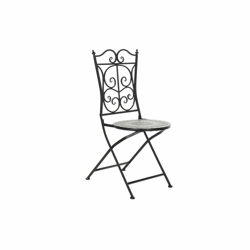 Garden chair DKD Home Decor Black 39 x 50 x 93 cm Ceramic Multicolour