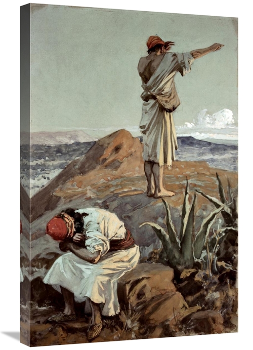 Global Gallery GCS-280298-30-142 30 in. Elijah From Mt Carmel Sees a C