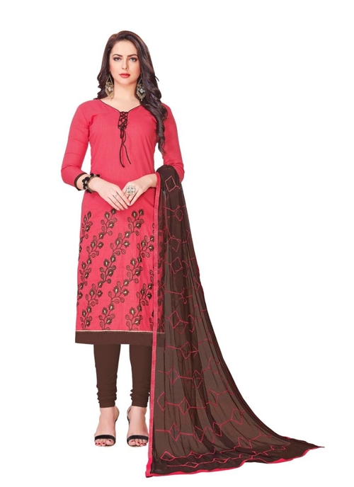 Generic Women's Slub Cotton Salwar Material (Pige