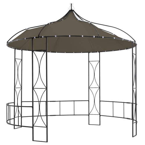 Gazebo 118.1"x114.2" Taupe Round