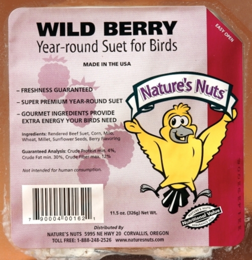 Main Chuckanut Products 11.5 Oz Wild Berry Suet  00162 image