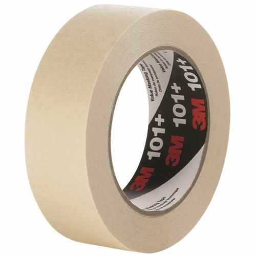 3M T93710112PK 2 in. x 60 yards 101 Plus Masking Tape, Tan - Pack 
