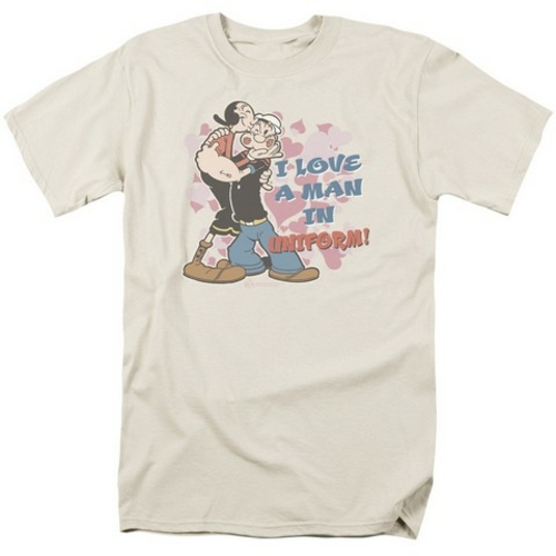 Trevco Popeye-Sailor Love Short Sleeve Adult 18-1 Tee, Cream - Med