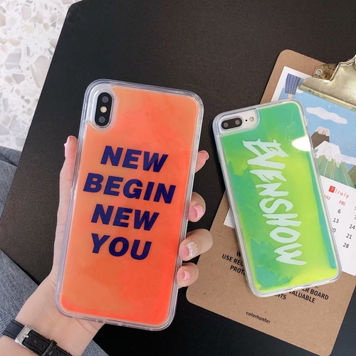 Neon Liquid Quicksand iPhone Case