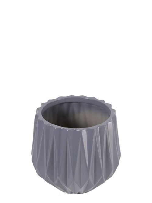 Gray Ceramic Pot (9 Inch Diameter)