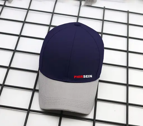 Phirsein Blue and Grey Designer Adjustable Fashion Baseball Sports Cap