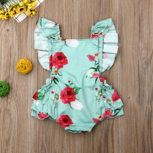 Lovely Newborn Kid Girl Cotton Bodysuit Romper