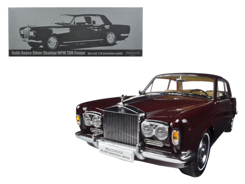 1968 Rolls Royce Silver Shadow Burgundy 1/18 Diecast Model Car by