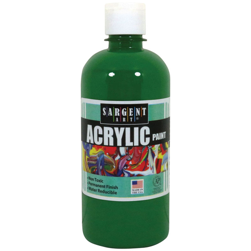 Sargent Art SAR242466-3 16 oz Acrylic Paint - Green - 3 Each