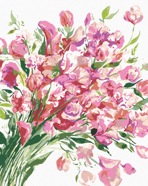 Paint by Numbers - PINK PEA FLOWERS (ALEXANDRIA GILBERT)