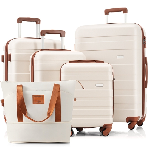 5-Piece Luggage Set with Expandable Travel Bag - Includes 16", 20",