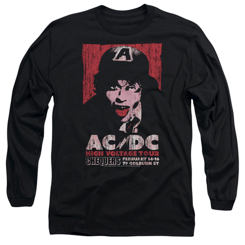 Trevco ACDC146-AL-1 ACDC & High Voltage Live 1975 Adult Cotton Long Sl