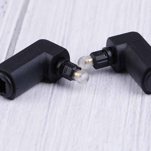 2pcs 90 Degree Digital Optical Audio Cable Adapter
