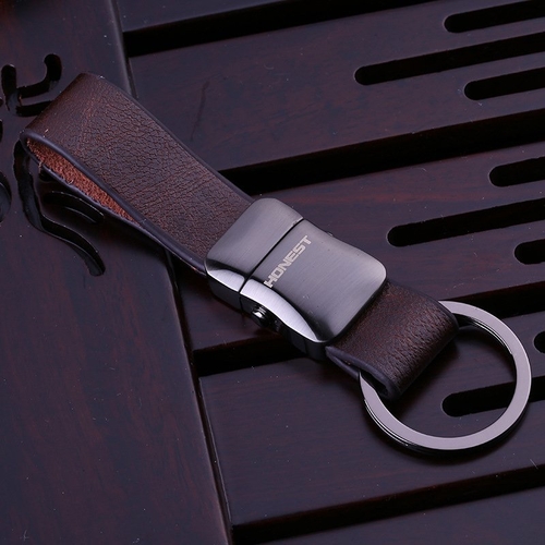 Genuine Leather Belt Keychain