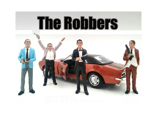 \The Robbers\" 4 Piece Figure Set For 1:24 Scale Models by American