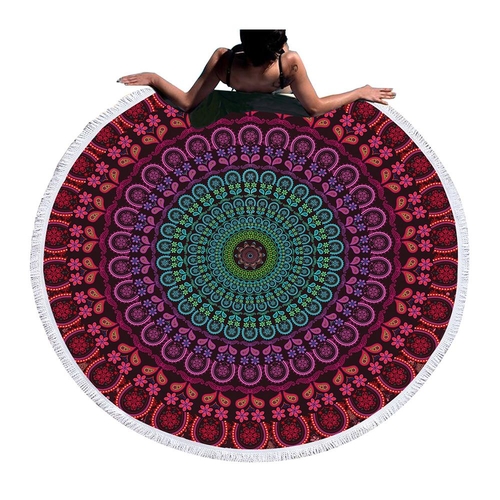 Mandala Tassel Tapestry Boho Round Beach Towel