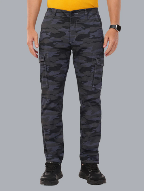 Men’s Cotton Cargo Pants (Color grey) (Size 34)