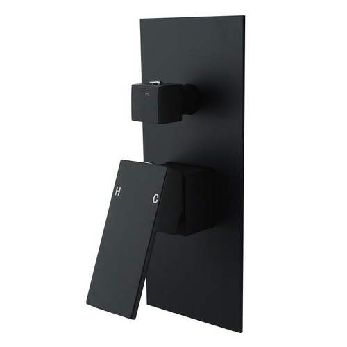 Ottimo Square Matte Black Shower/Bath Diverter