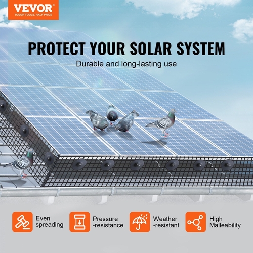 VEVOR 8 inch x 100ft Solar Panel Bird Guard, Critter Guard Roll Kit