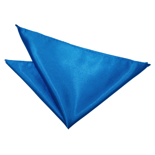 Plain Satin Handkerchief - Electric Blue
