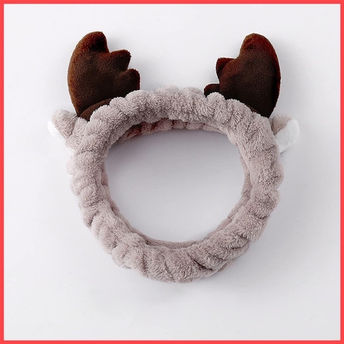 Headband For Unisex Make-Up Face Wash Hair Band With Deer Horns,