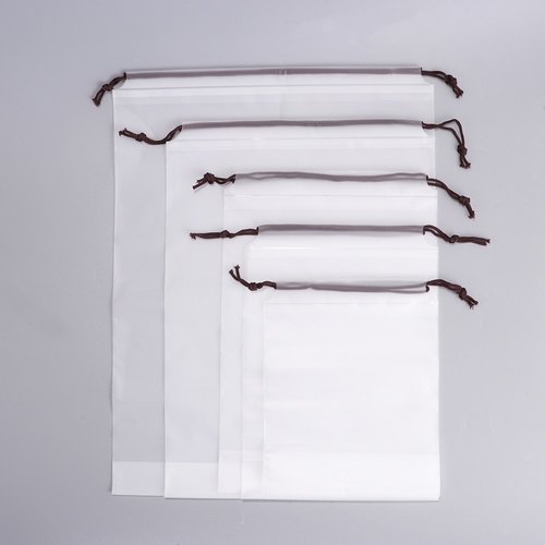 3PCS PVC Drawstring Transparent Travel Storage
