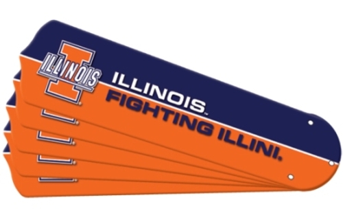 Ceiling Fan Designers 7990-ILL New NCAA ILLINOIS FIGHTING ILLINI 52 in