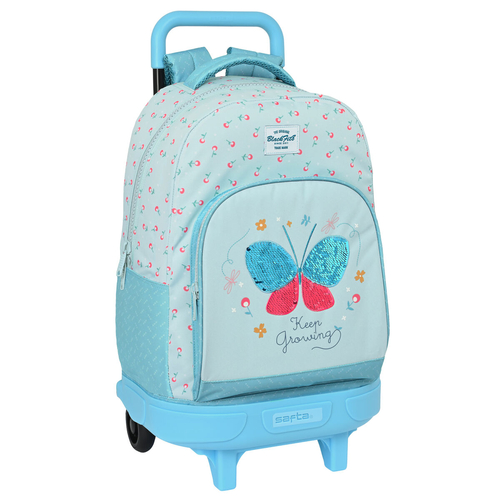 School Rucksack with Wheels BlackFit8 Keep Growing Light Blue (33 x 45